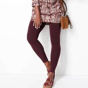 Like NEW J. Jill Bayberry Pima Cotton Ankle Length Leggings Women's Medium